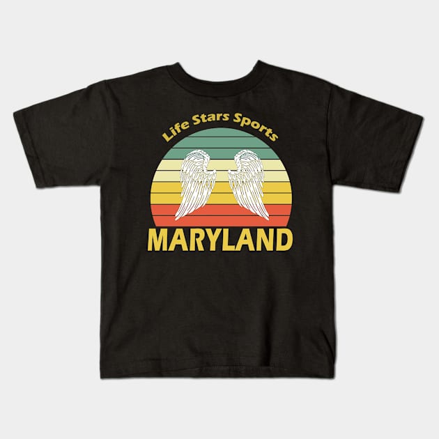 Maryland Retro Kids T-Shirt by Alvd Design